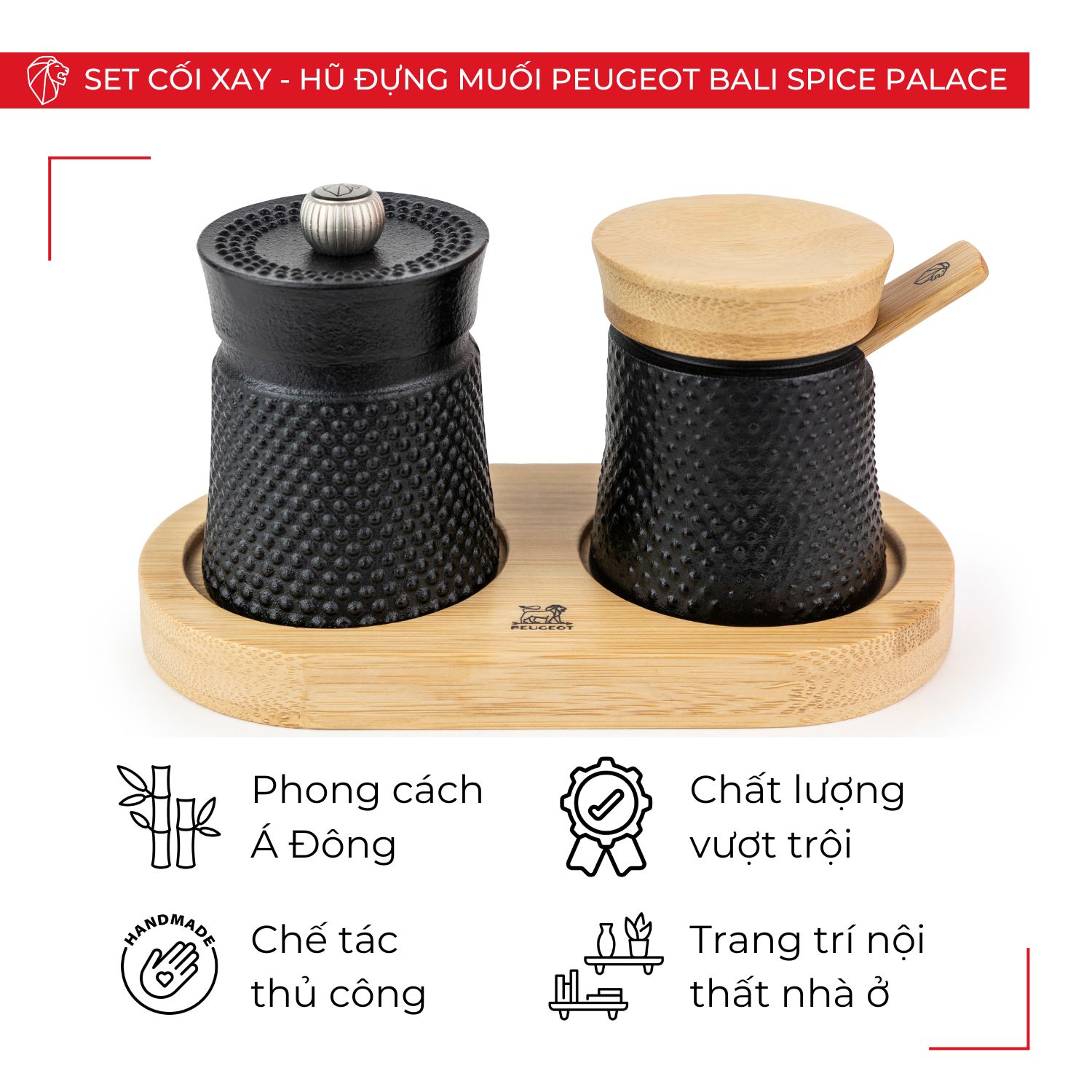 Set Cối Xay – Hũ Đựng Muối Peugeot Bali Spice Palace 39967