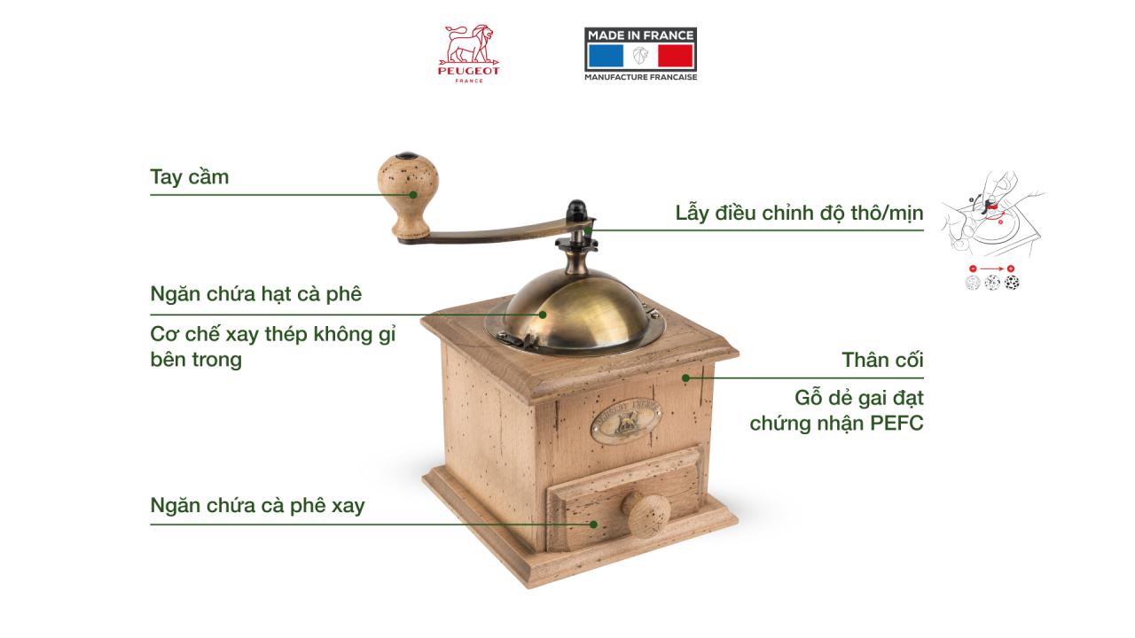 Cối xay cafe thủ công Peugeot 31152 Antique