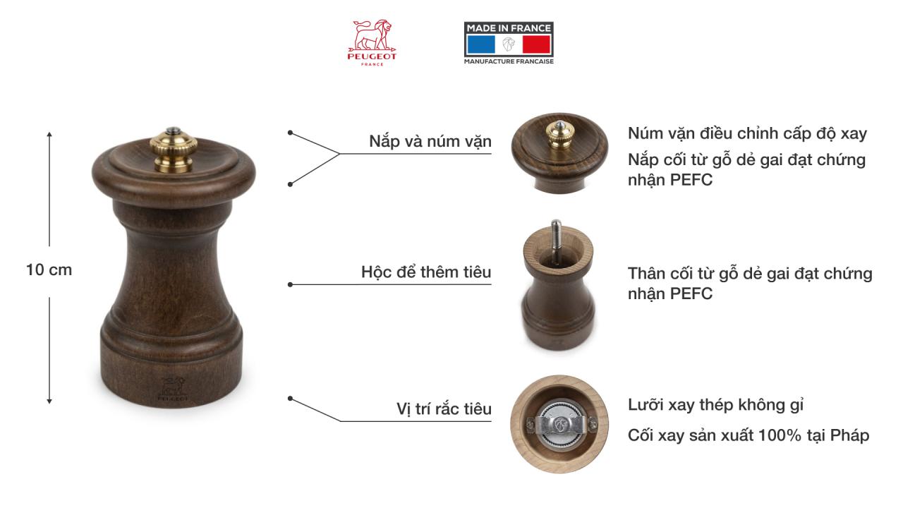 Cối xay tiêu thủ công Peugeot 44879 Bistro 1874 Limited Edition 10 cm