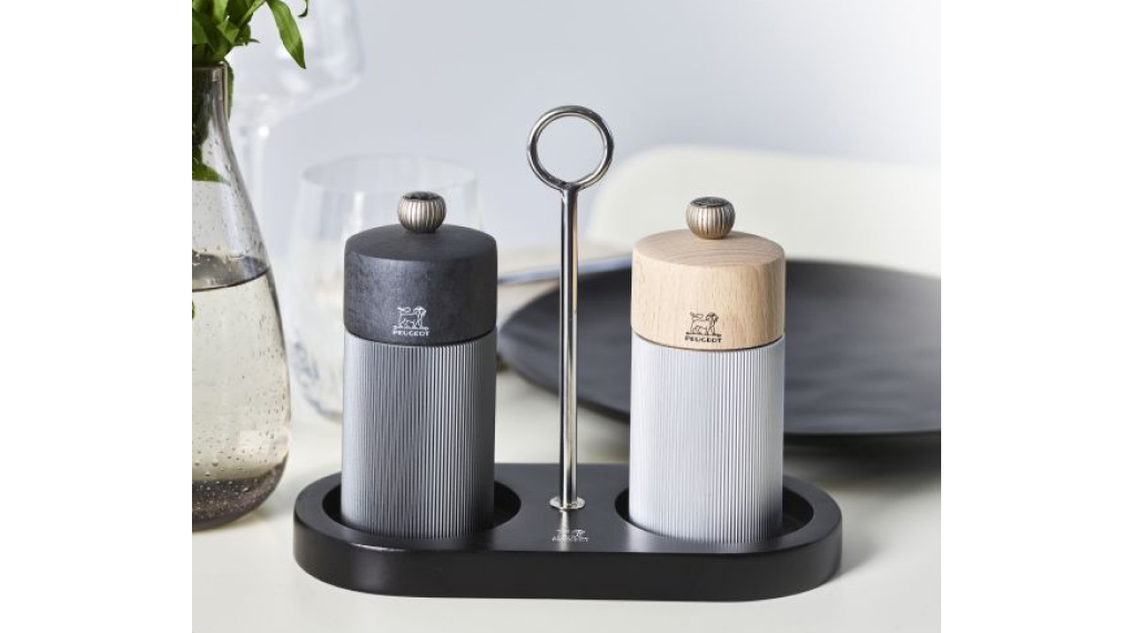 Khay đựng cối xay tiêu muối có tay cầm Peugeot Linéa Bamboo