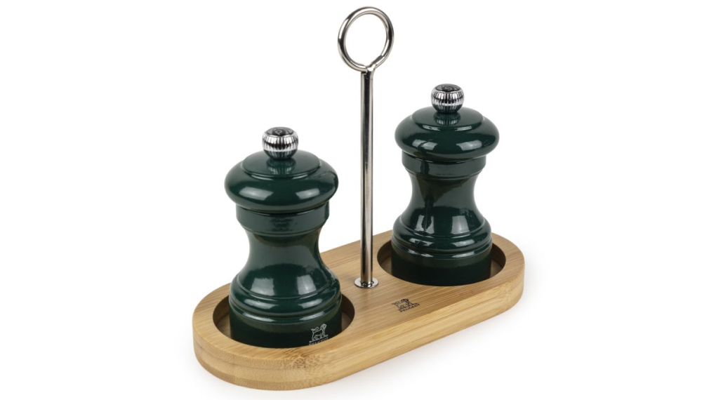 Khay đựng cối xay tiêu muối có tay cầm Peugeot Linéa Bamboo